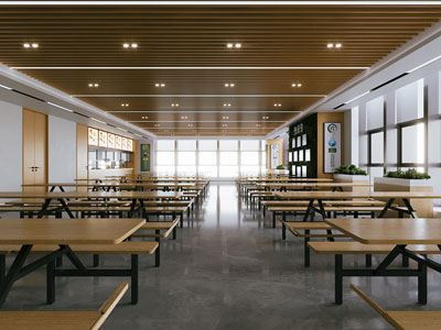 现代原木自助餐厅 食堂 自助餐厅