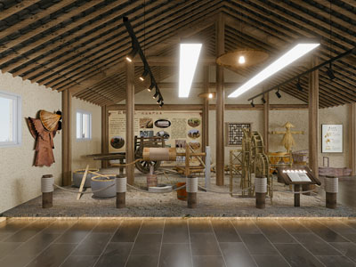 新中式复古农村文化展厅