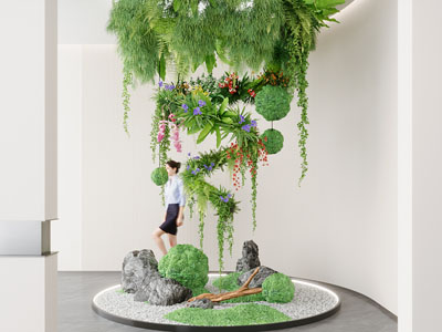 现代室内景观造景 绿植造景