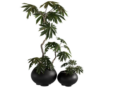 现代陶艺花瓶花卉