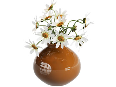 现代花瓶花卉