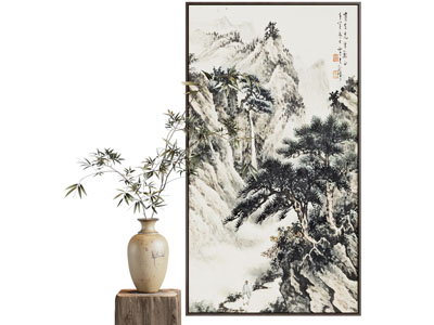 新中式山水装饰挂画