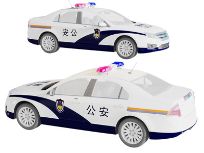 现代警车 汽车 轿车