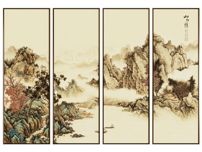 新中式山水装饰挂画