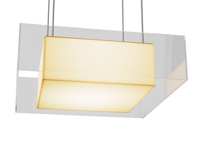 现代方形双层吊灯