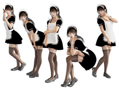 现代女人 女仆 服务员