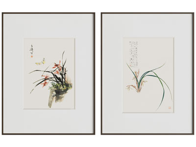 新中式兰花装饰画