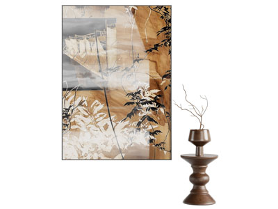 法式复古挂画 客厅挂画 玄关挂画 中古挂画 植物挂画