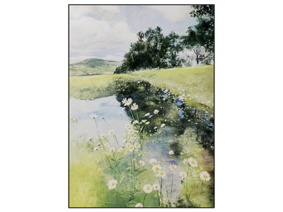 装饰画 油画 田野画