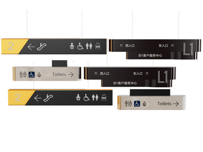 现代指示牌 指引标识
