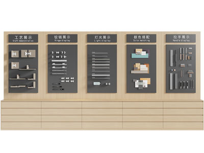现代简约家居专卖店 工艺展示 五金展示 拉手展示 灯光
