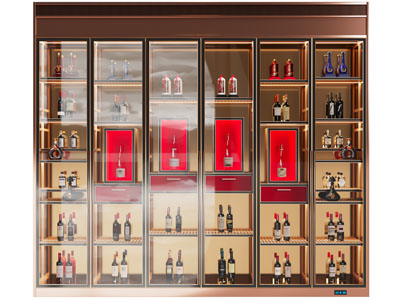 现代轻奢白酒展柜