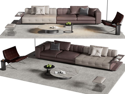 现代意式沙发组合