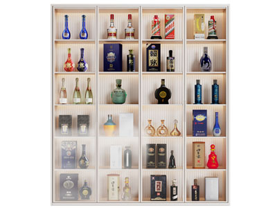 现代白酒展示柜