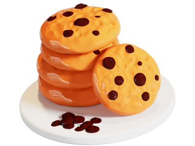 现代巧克力饼干 水果食物