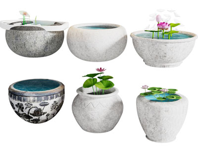 新中式庭院水景 园艺小品