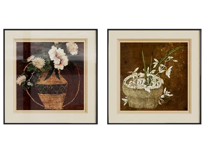 中古风复古画 花瓶装饰画