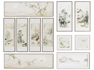 新中式挂画 新中式装饰画 山水画