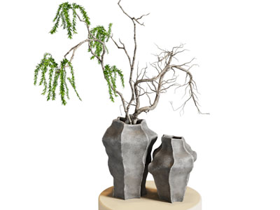 现代中古风花瓶花艺