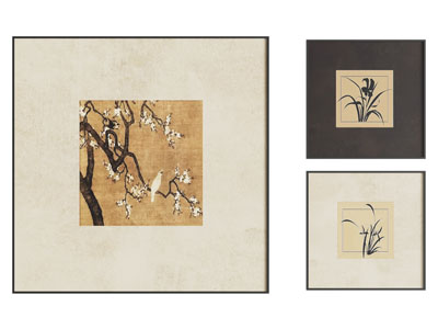 中古复古组合画 抽象画组合 复古挂画组合 床头背景挂