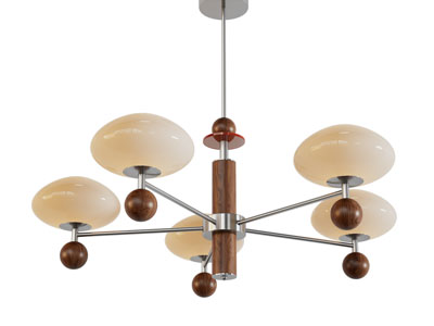 奶油中古吊灯