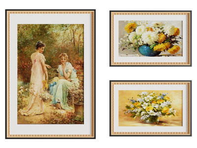 欧式古典法式复古油画轻奢装饰画