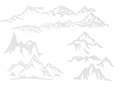 雪山 山脉 假山墙饰 挂饰