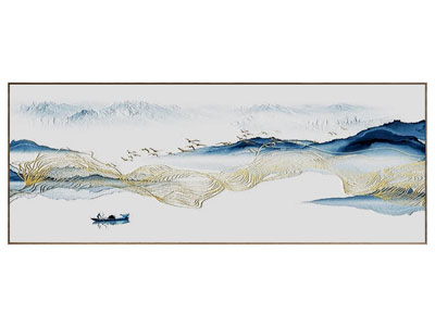 新中式轻奢肌理纹理装饰画