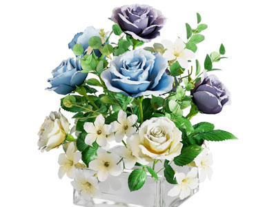 现代花瓶花卉 花束美陈
