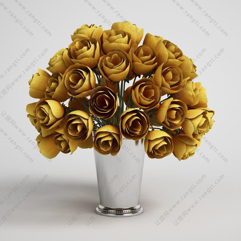 黄色玫瑰花卉花艺