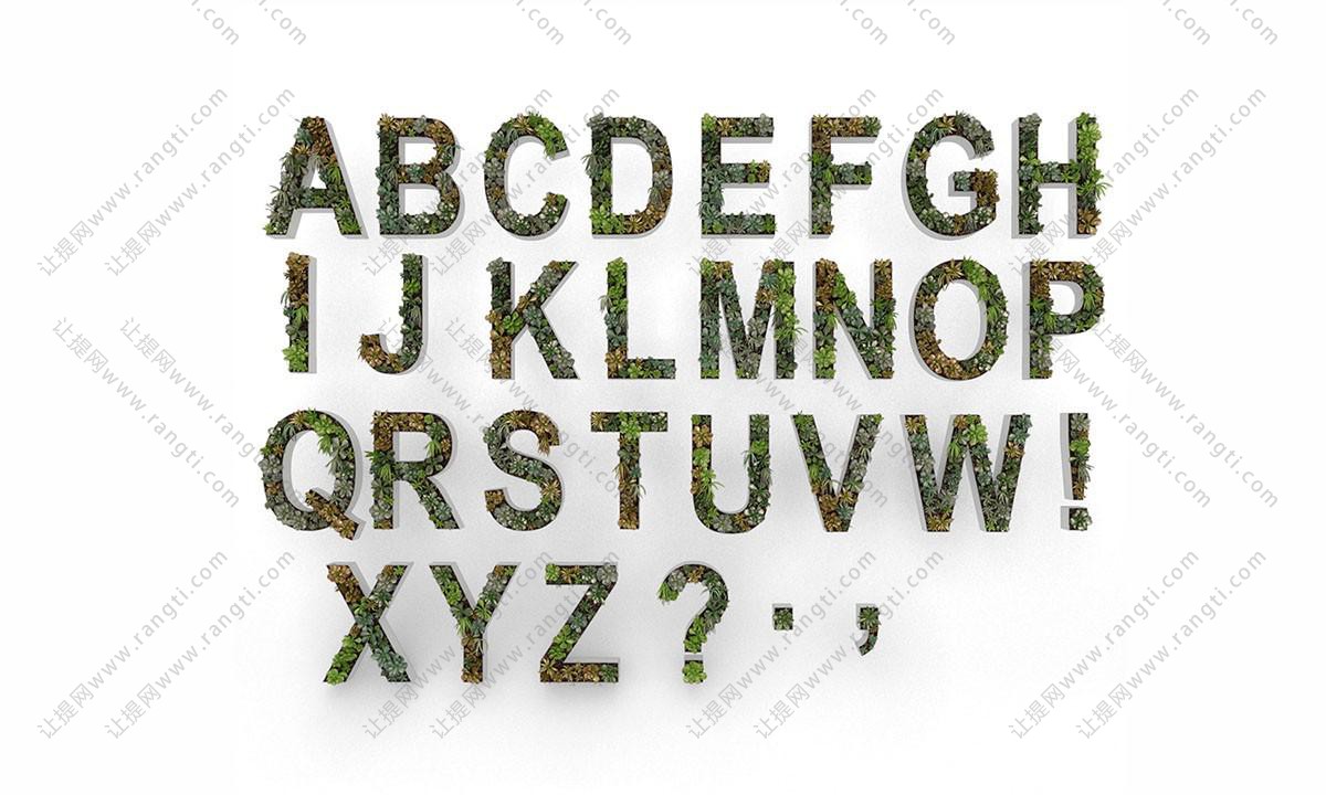文字植物墙