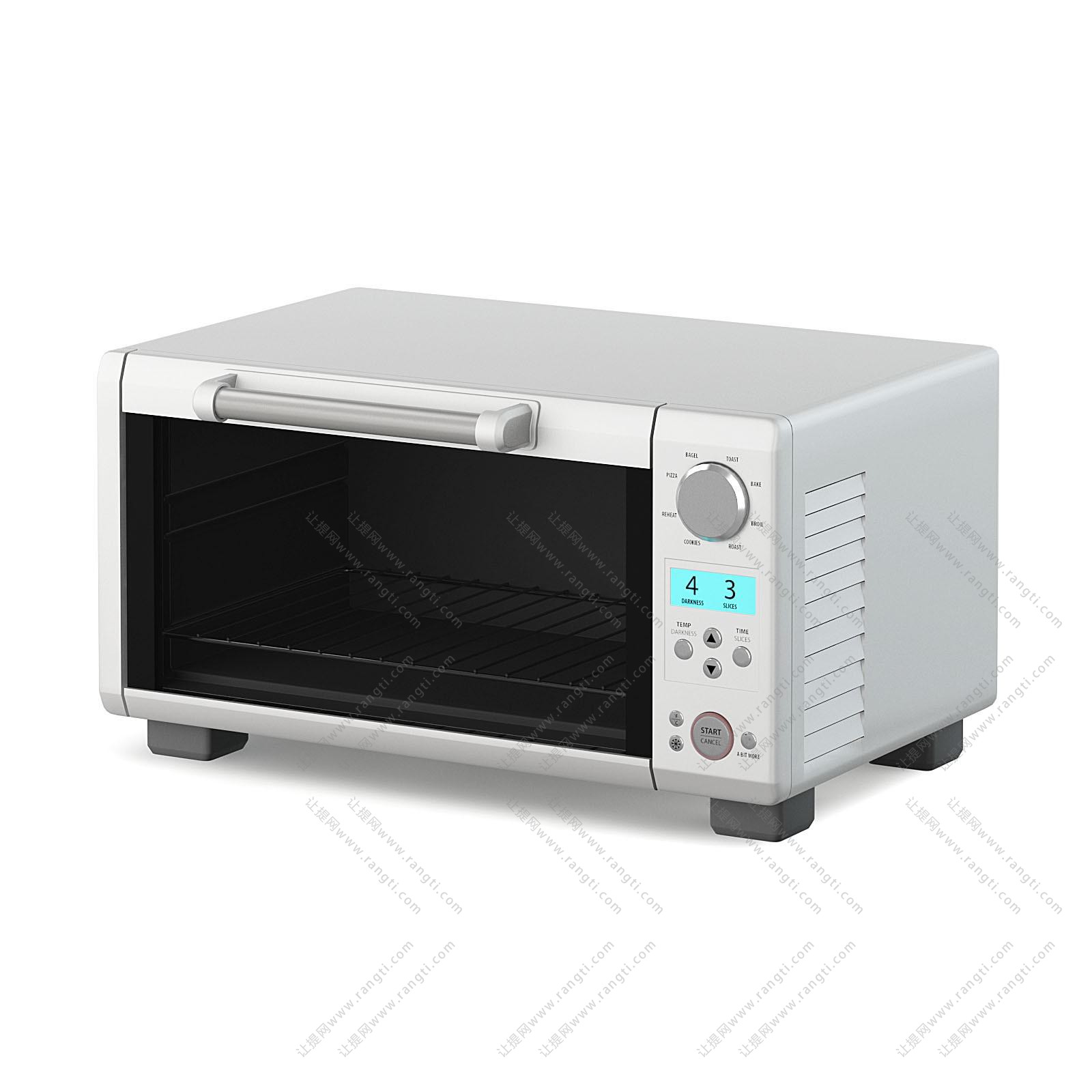 白色微型智能烤箱