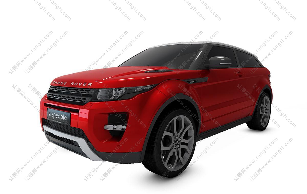 小汽车之红色路虎suv