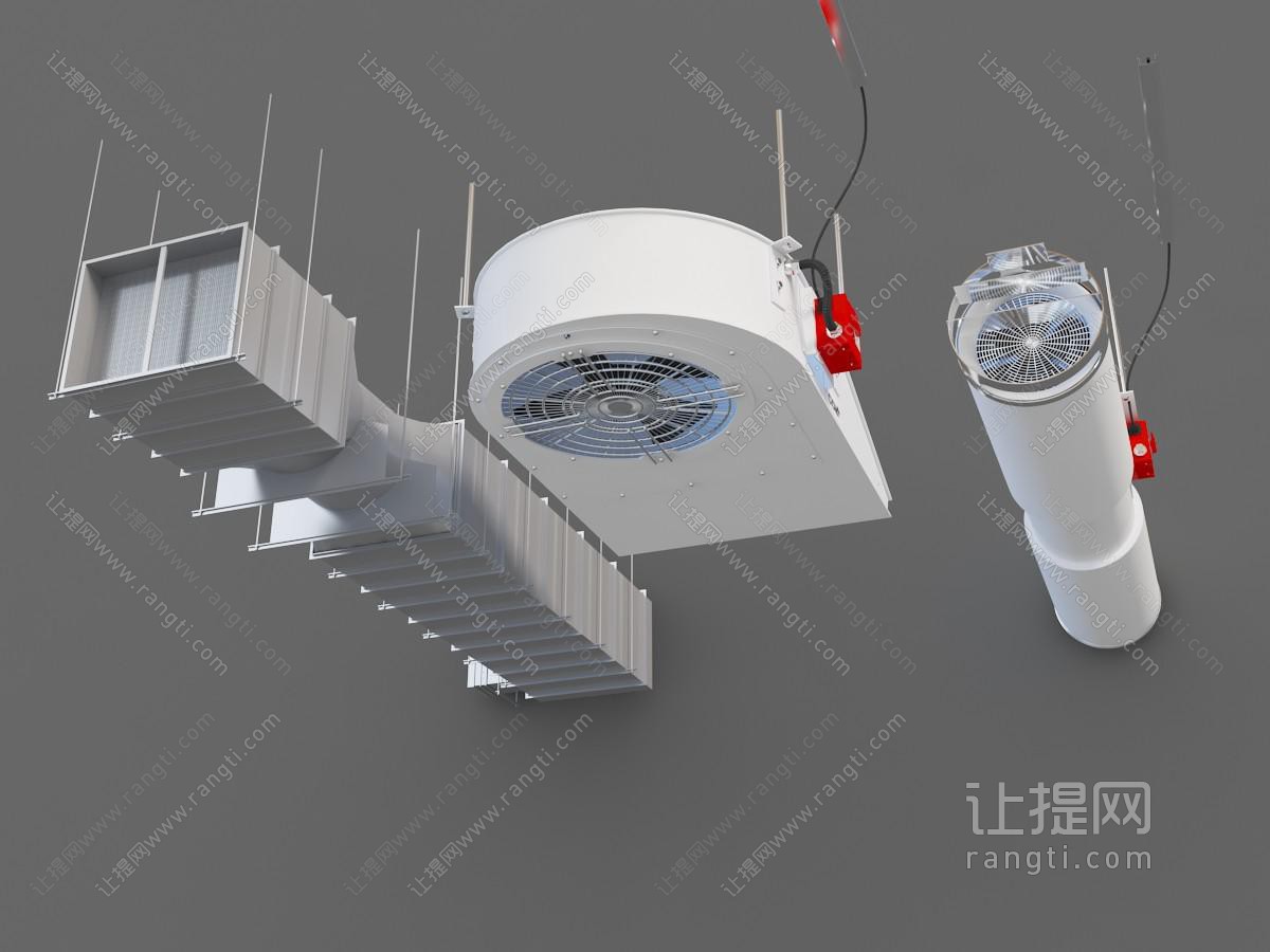 工业风排风口、烟雾报警器