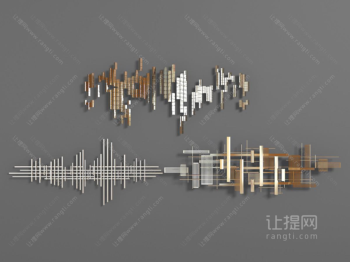 现代金属抽象墙面挂件