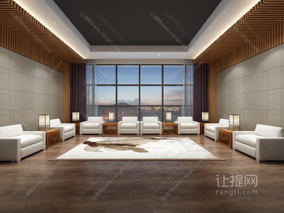新中式接待厅贵宾室