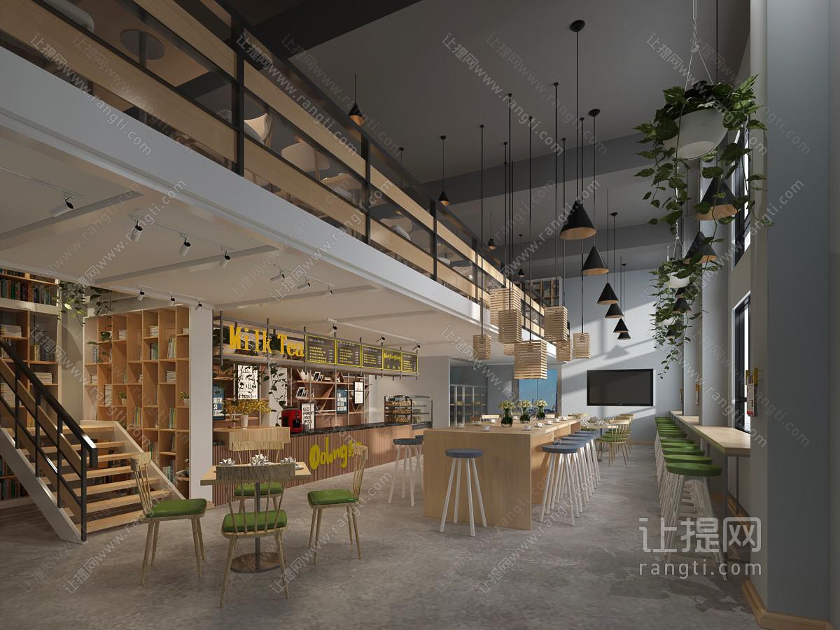 工业风奶茶店