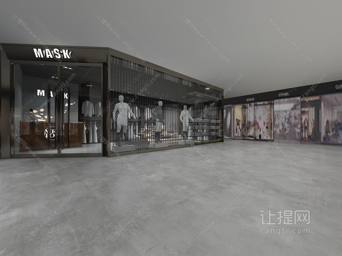工业风服装店门头