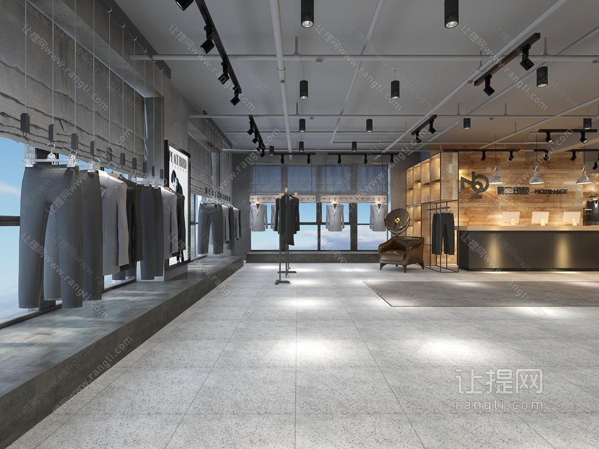 工业风服装店男装店