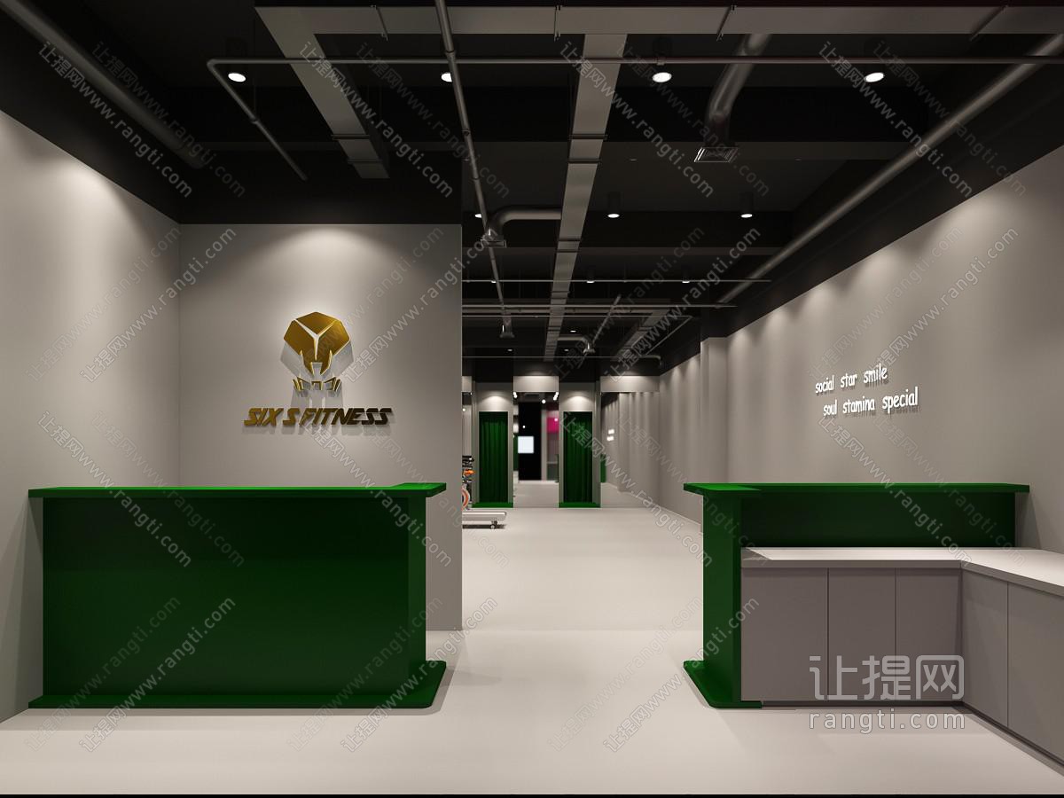 工业风前台接待台