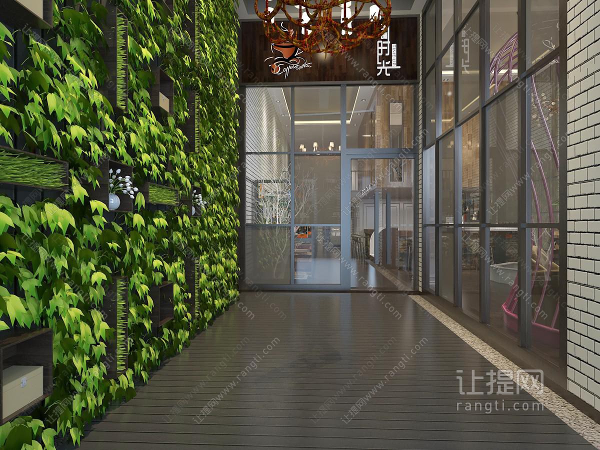 工业风餐馆饭店门厅过道