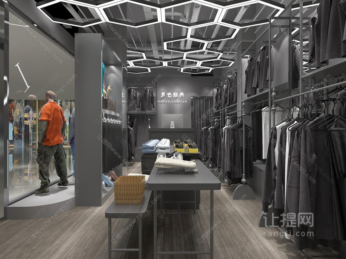 工业风服装店男装店