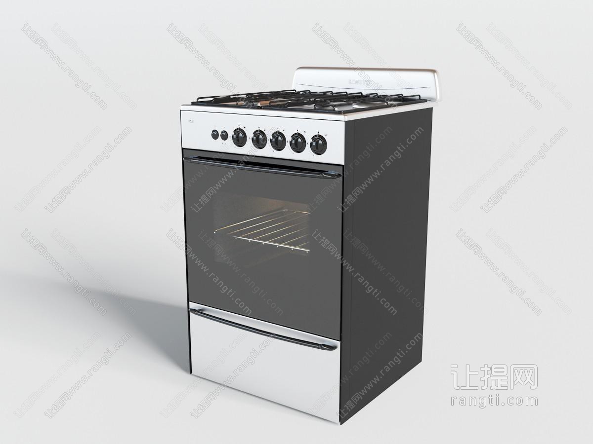 现代黑色金属烤箱厨房电器