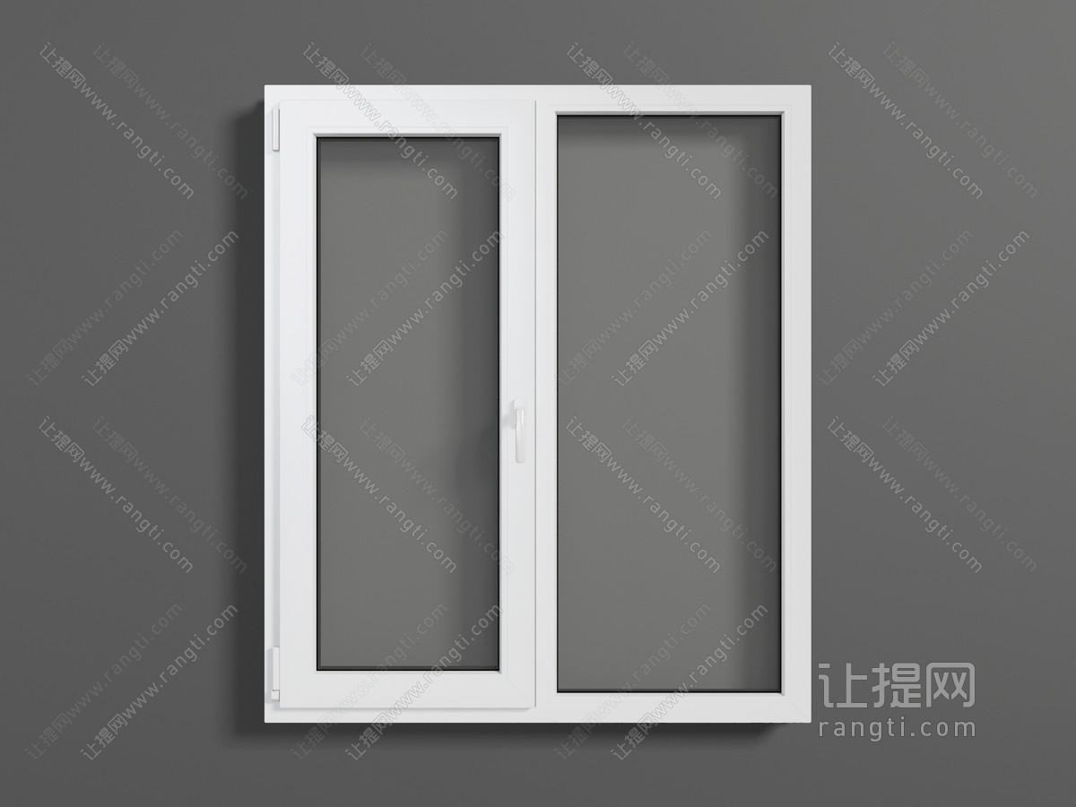 带拉手和合页的窗户
