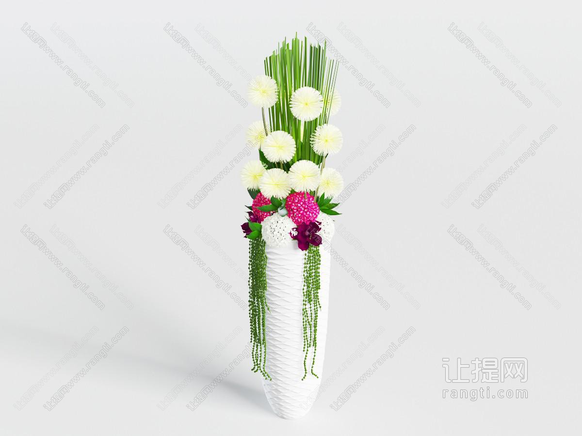新中式现代陶瓷花瓶花卉