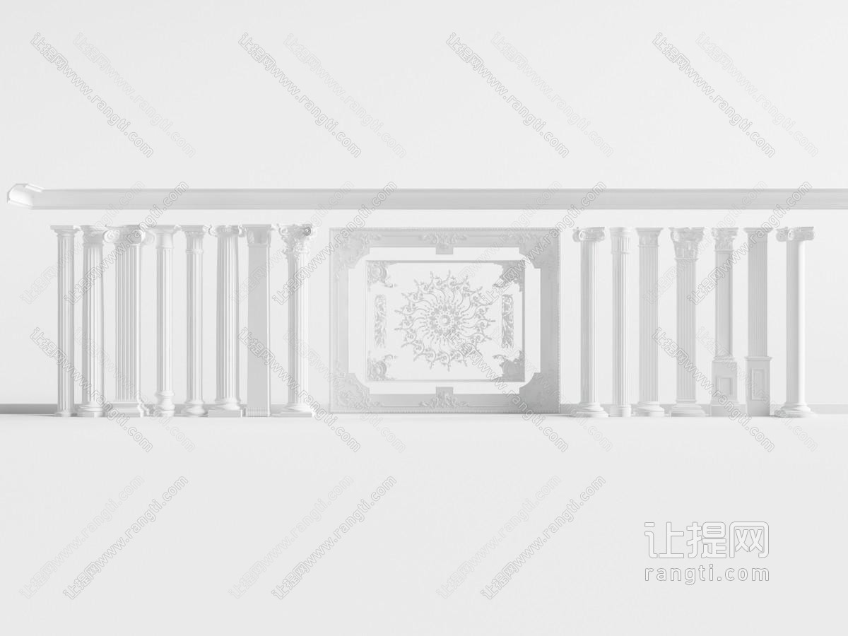 欧式罗马柱子雕花石膏角线