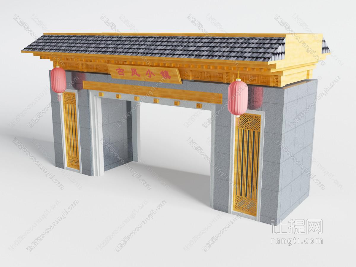 中式建筑大门