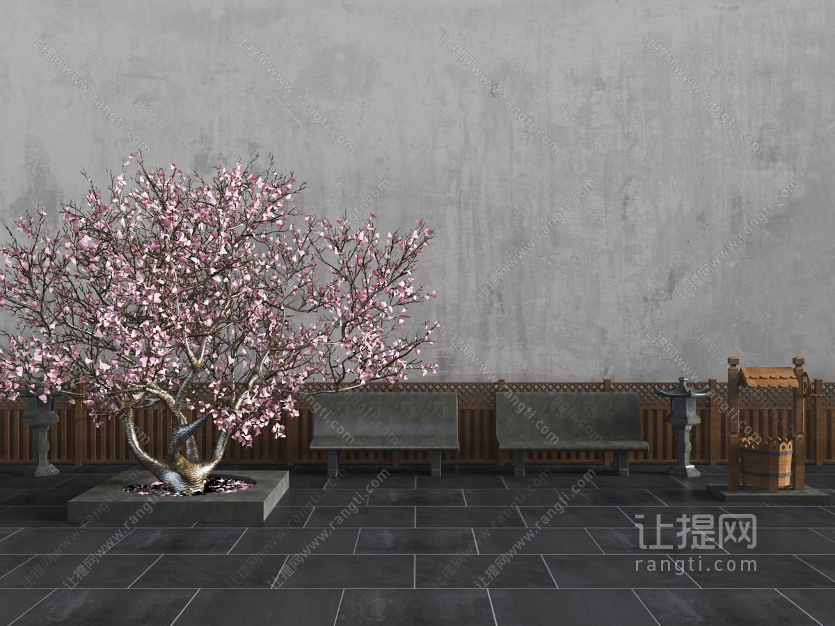 中式古典景观小品
