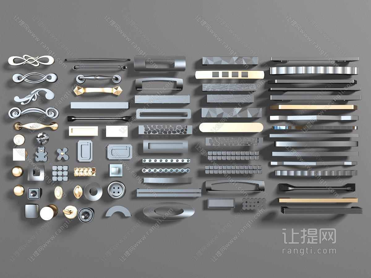 欧式现代金属拉手