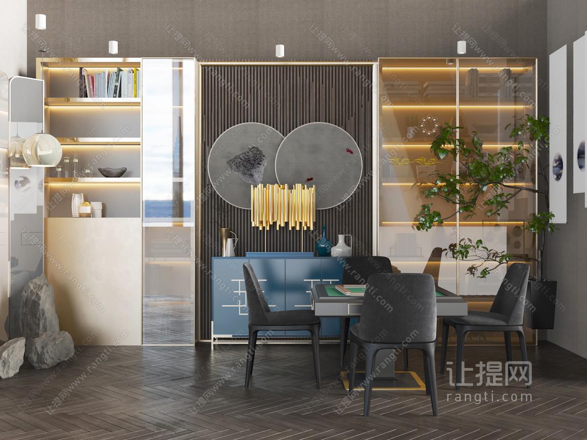 新中式黑色方形麻将桌娱乐设施设备